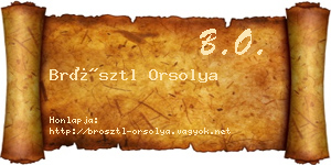 Brösztl Orsolya névjegykártya