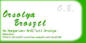 orsolya brosztl business card