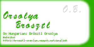 orsolya brosztl business card